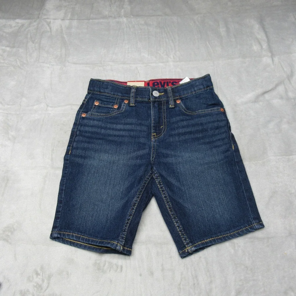 Levis Jeans Shorts Youth 8 Blue Denim Stretch Classic Fit Casual Everyday NEW